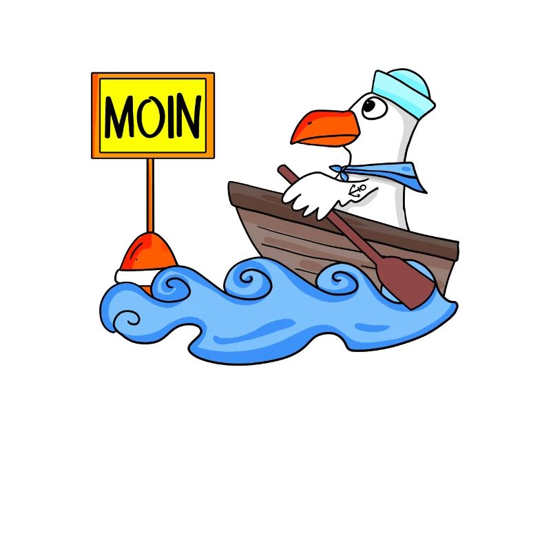 Moin Seemann Möwe Seemöwe Boot