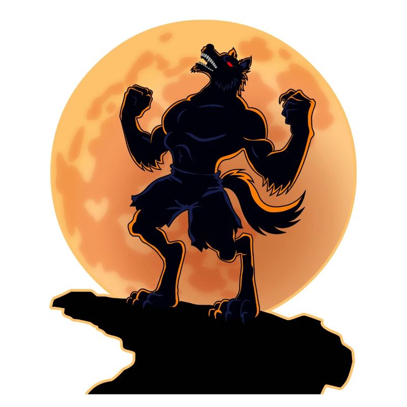 Dunkle Werwolf, Vollmond - Halloween beängstigend Geschenk