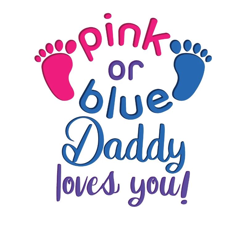 Rosa oder blau Papa liebt Dich, Geschlecht offenbaren Geschenk