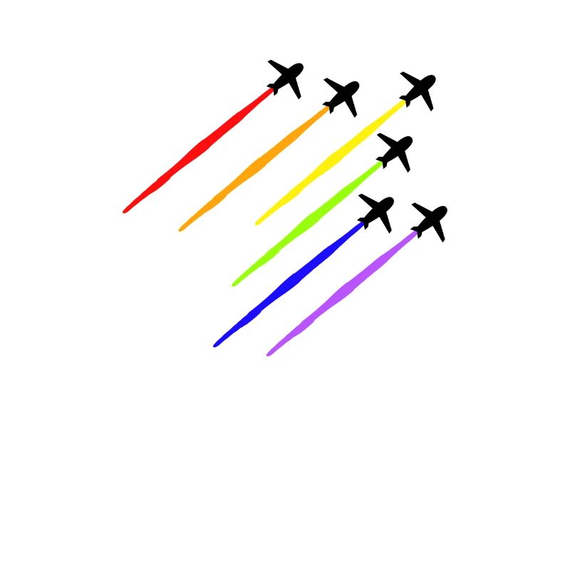 Rainbow Airplane