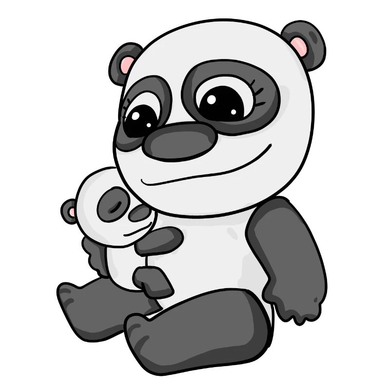 Panda avec bébé - Panda avec enfant