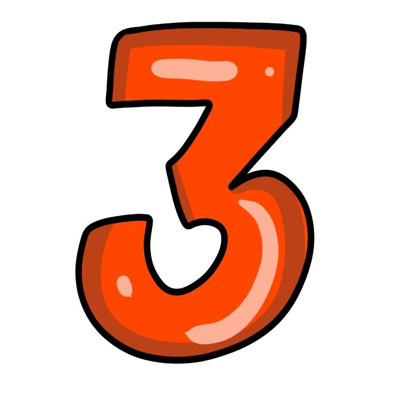 3 red