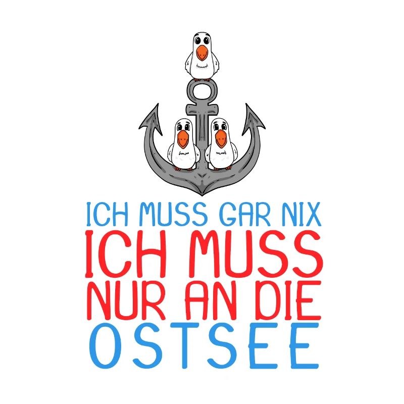 Ostsee Anker Möwe Geschenk