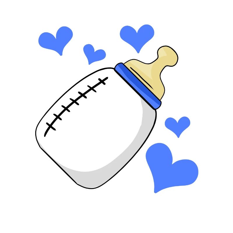 Bouteille de lait Garçon enceinte naissance