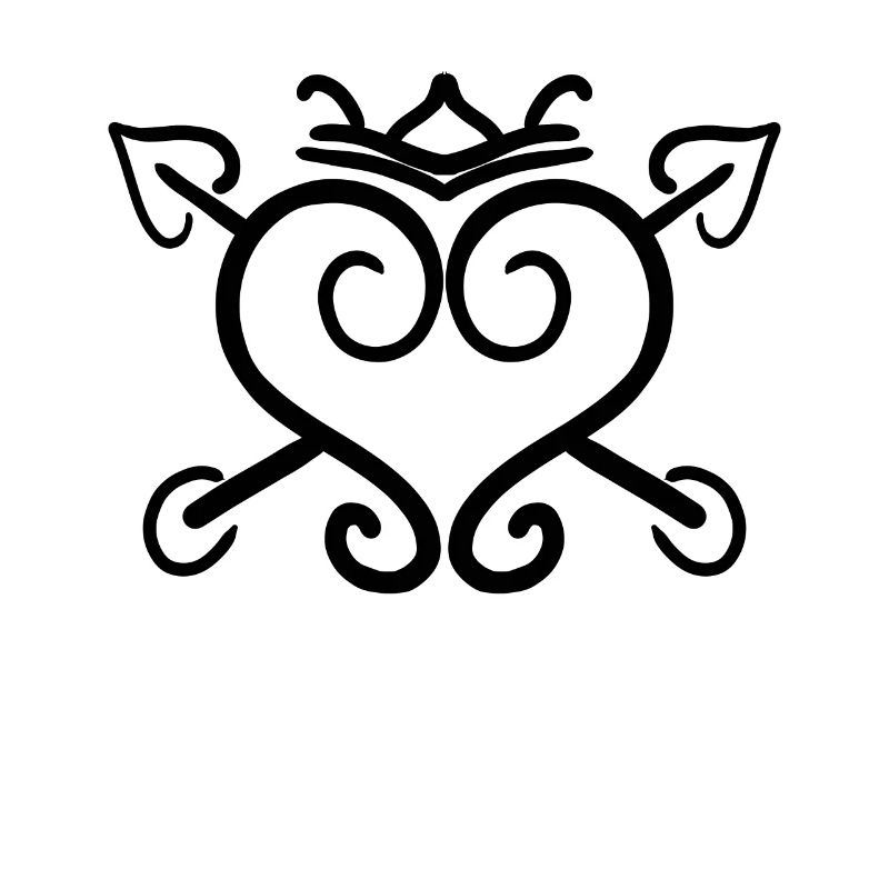 Symbole de couronne de flèche de cœur