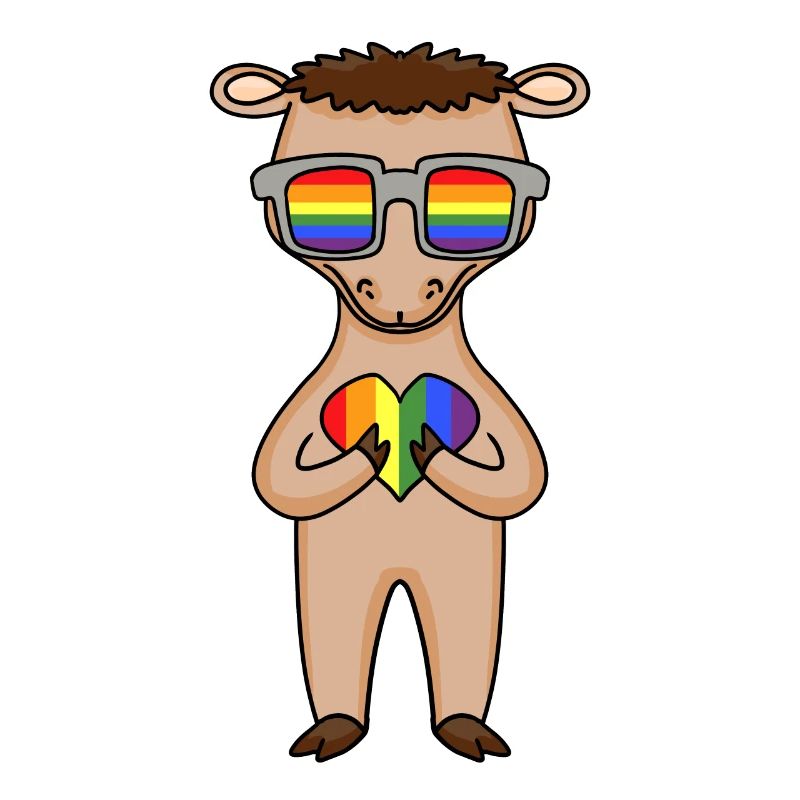 LGBT Tier Kamel Regenbogen
