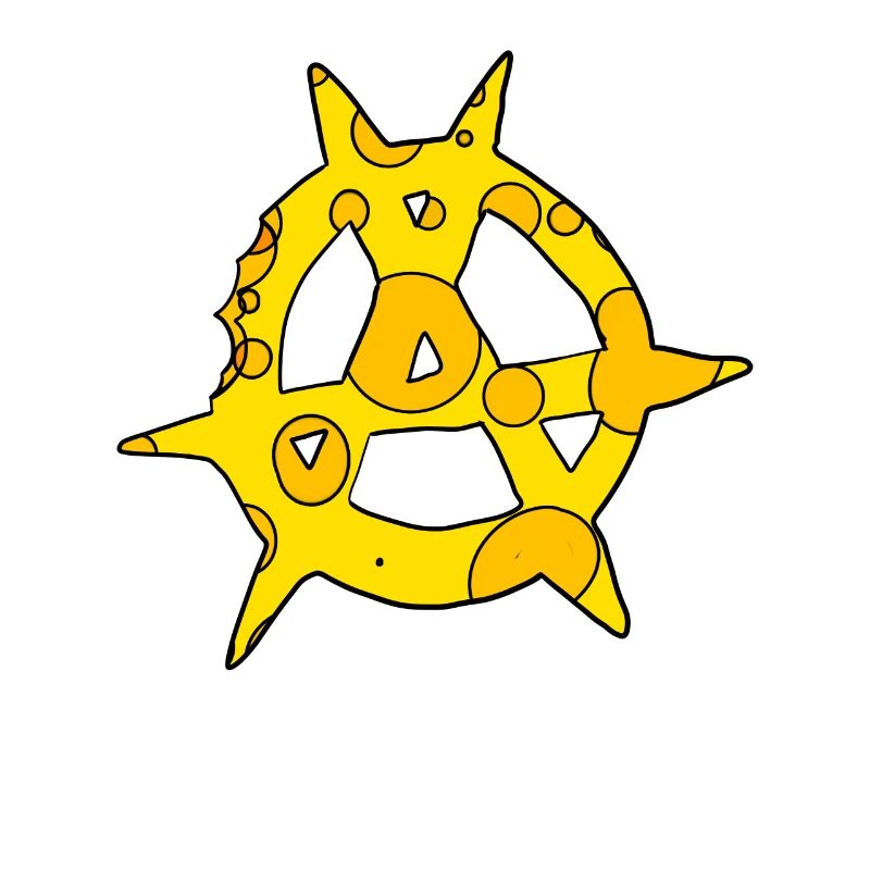 Anarchy symbol cheese