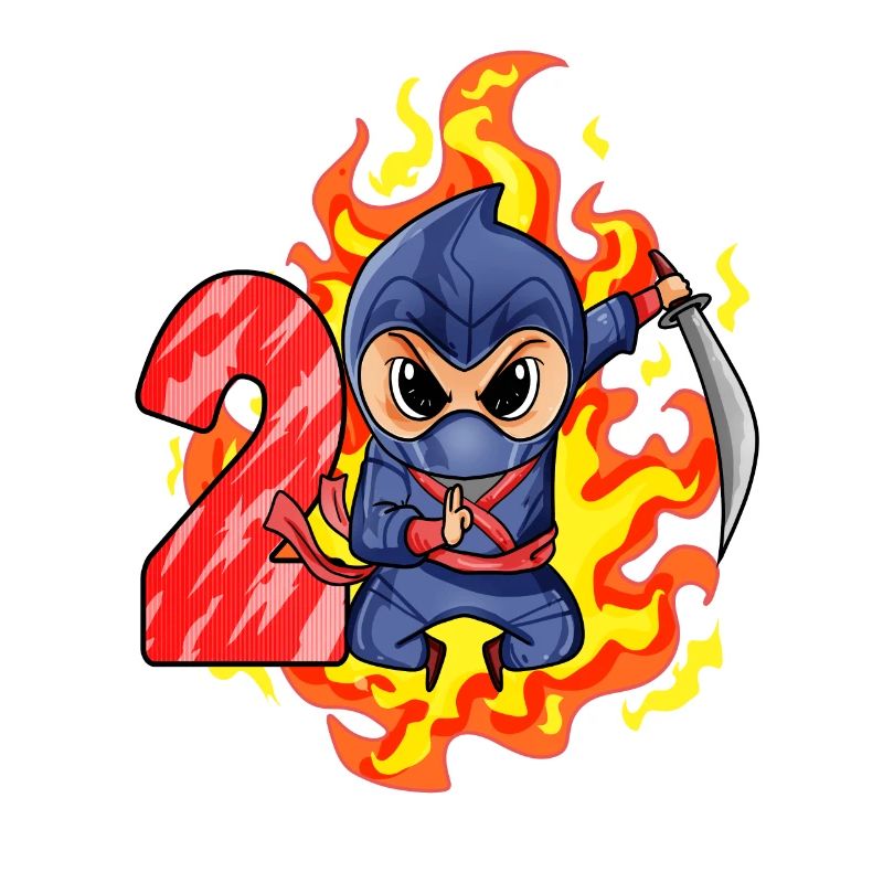 2ème anniversaire Garçon 2 ans Ninja