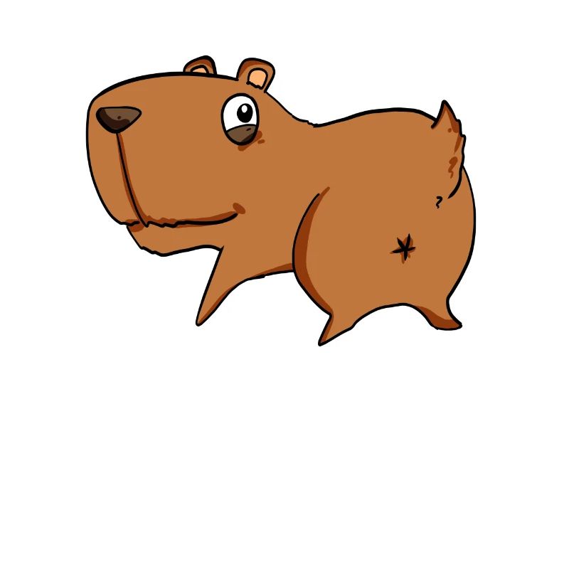 Capybara vu de derrière - Cul de Capybara