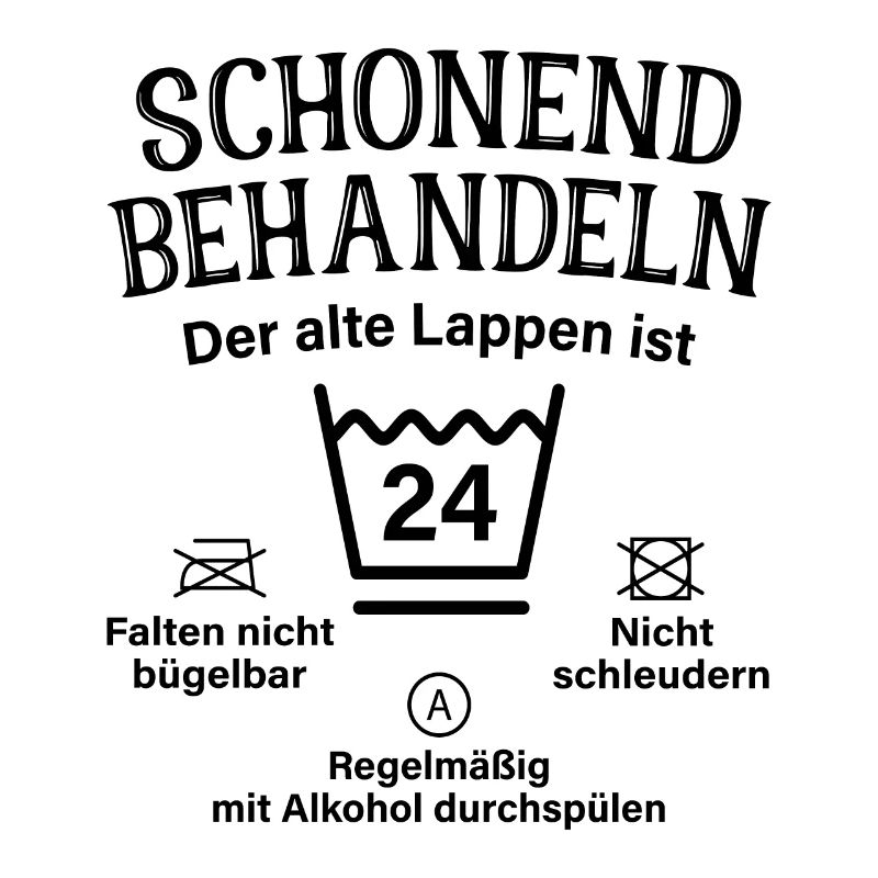 24. Geburtstag Schonend Behandeln Alte Lappen 24
