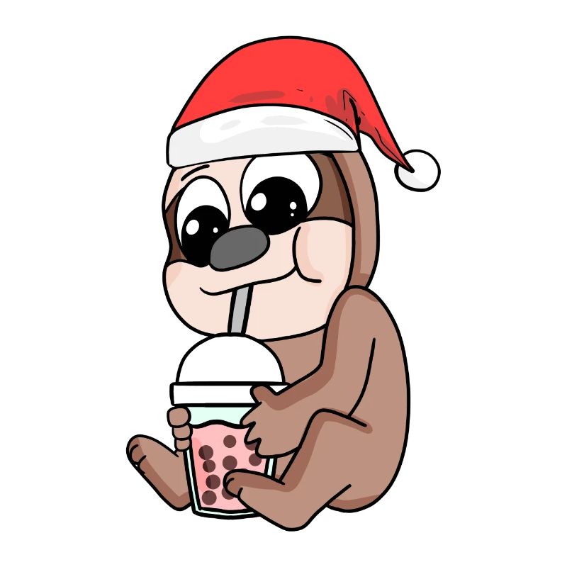 Faultier Weihnachten Bubble Tea