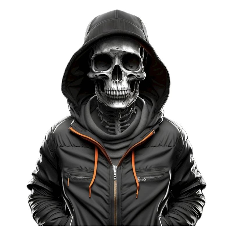 Skelett mit Pullover