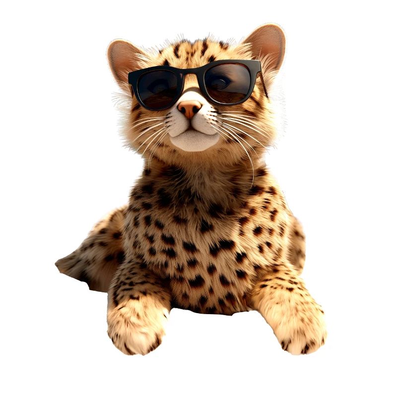 Lunettes de soleil guépard Chats guépard Mignon guépard