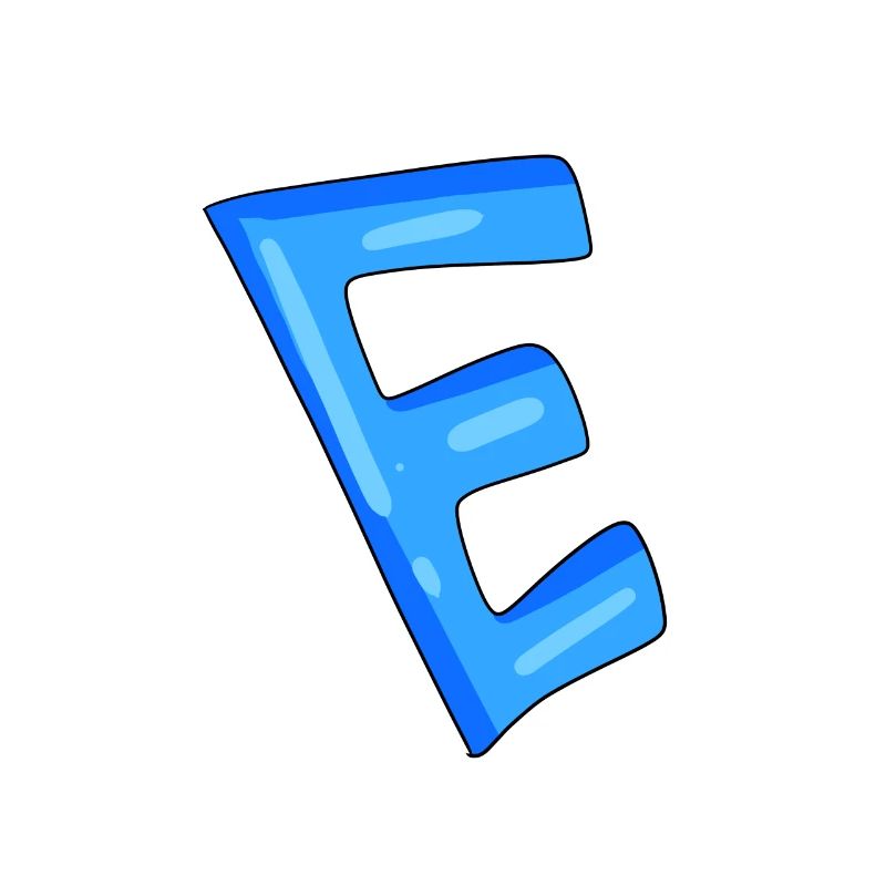 Letter E Initial point
