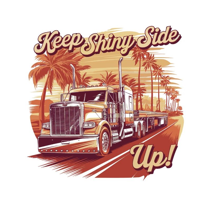 Trucker Keep The Shiny Side Up