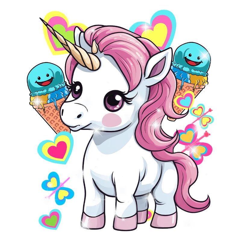 Einhorn Kinder Mädchen Jungen Eis Eiskrem