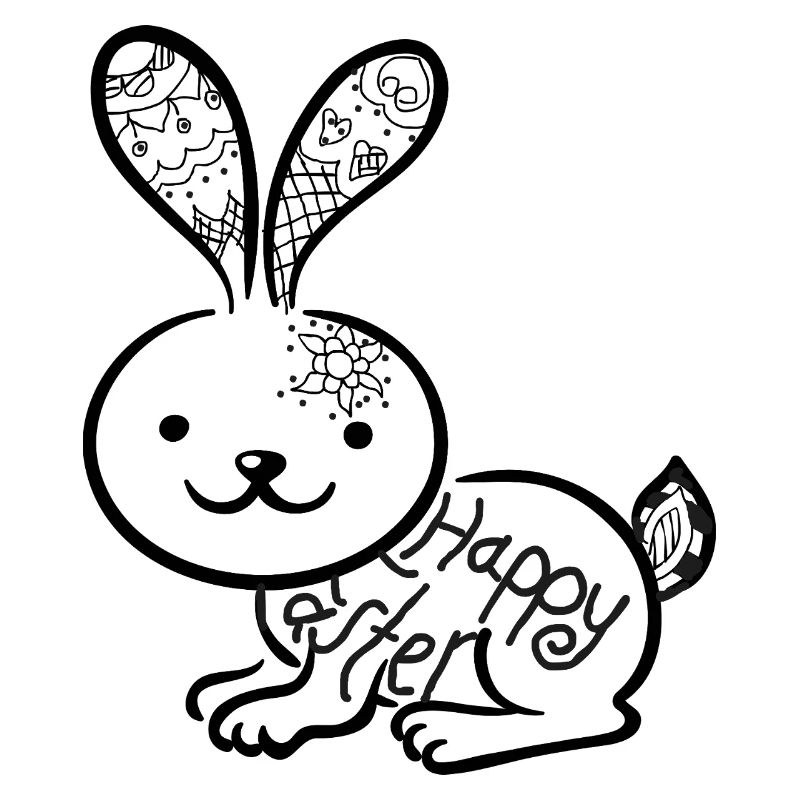 Easter bunny with mandala