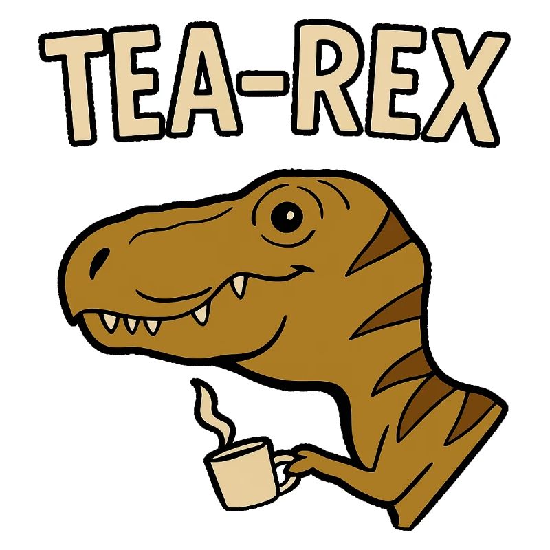 Tea Rex Dinosaurier mit Tasse