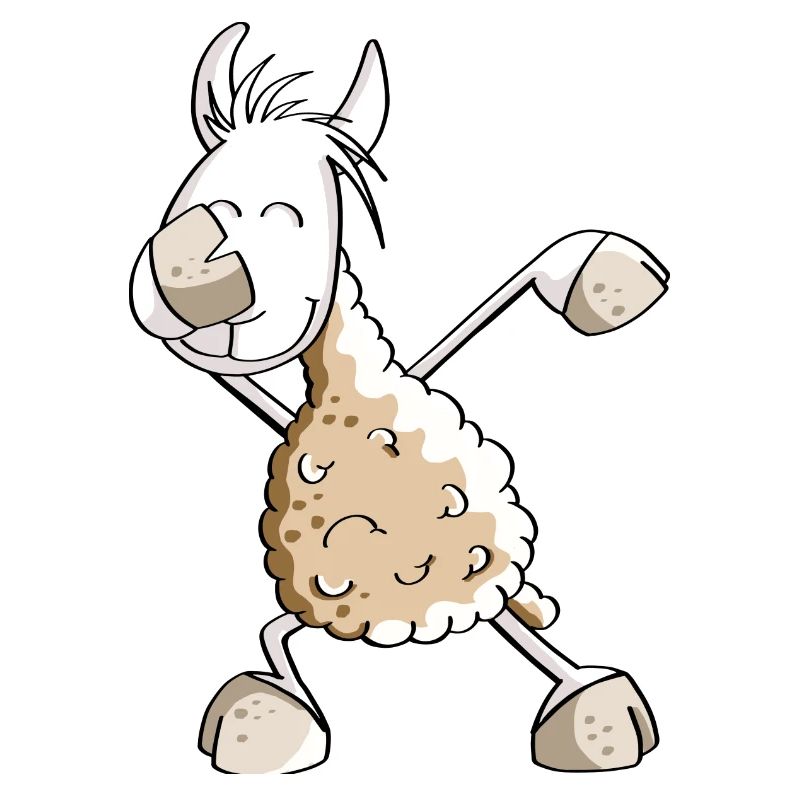 Dab Dance Lama - Dabbing Alpaca - Fun Comic