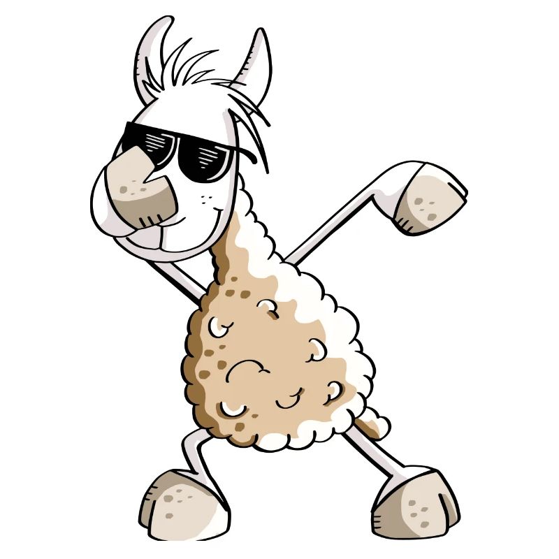 Cool Dab Dance Lama - Dabbing Alpaca - Comic Fun
