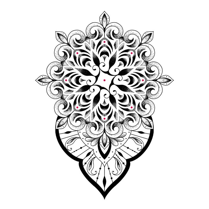 Mandala graphique dot work