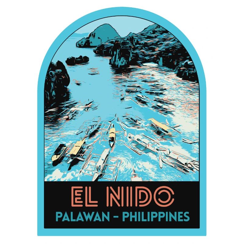 Bateaux de pêche à El Nido, Palawan, Philippines