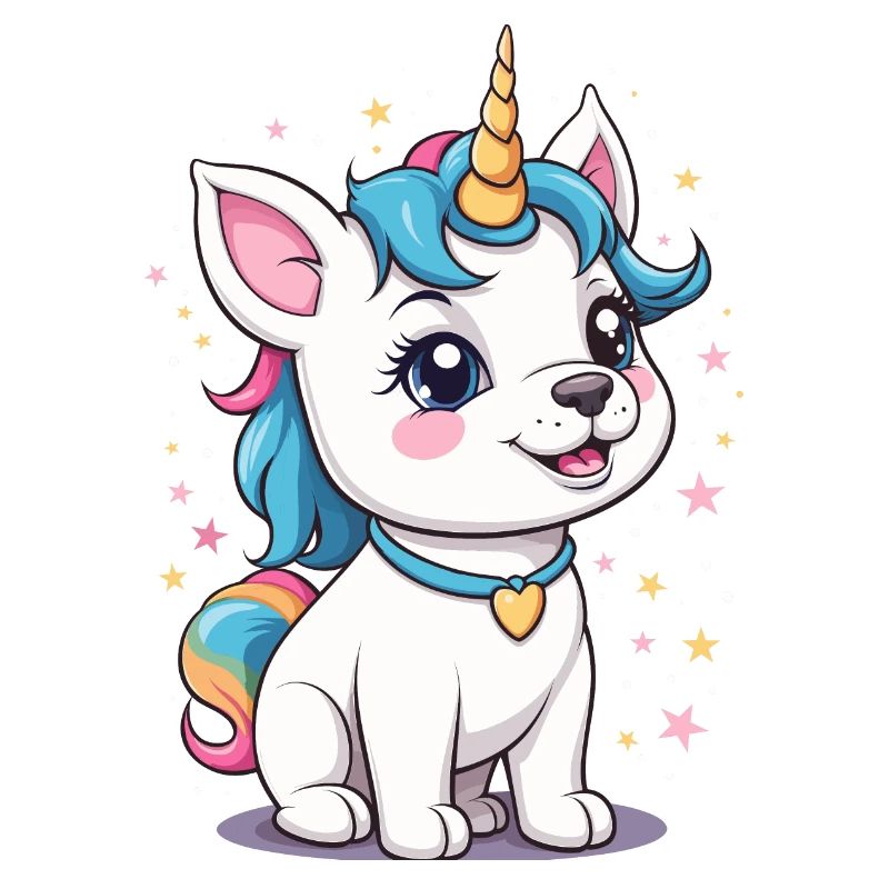 Chien Licorne mignon