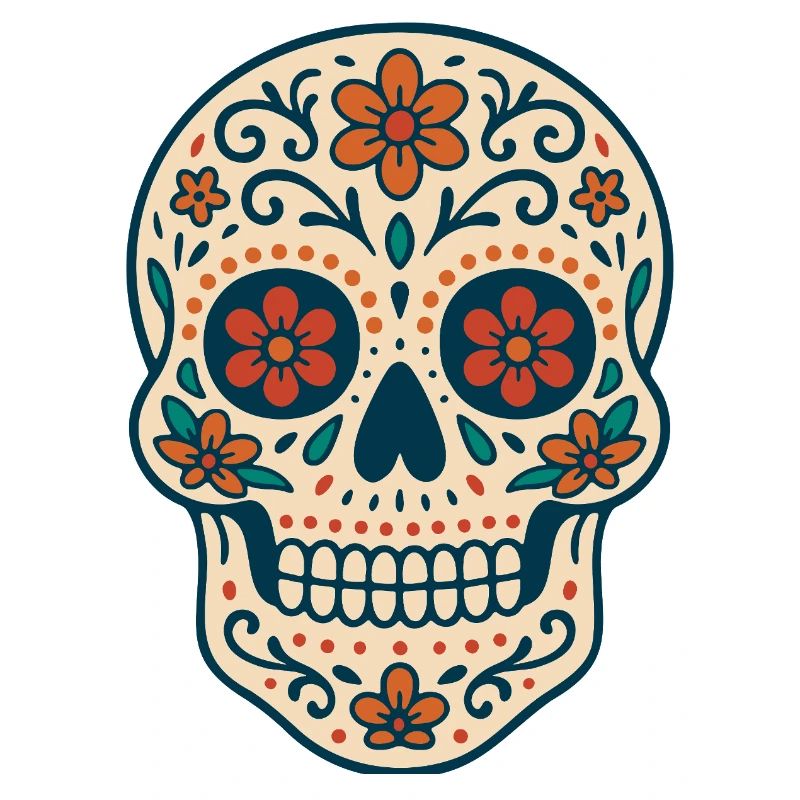 Latin American Folklore Skull by Helfspawn