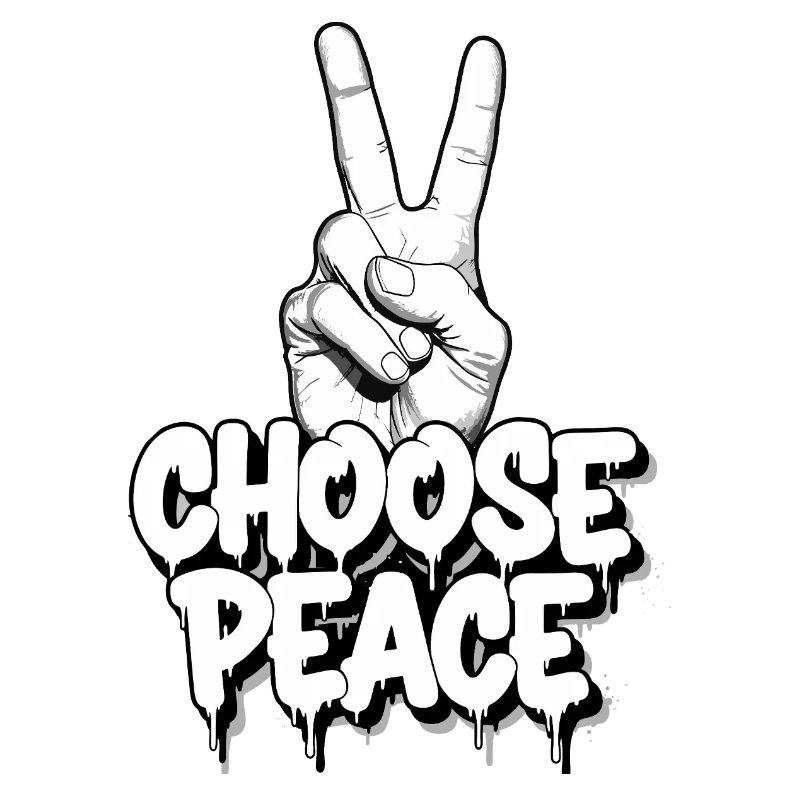 Wählen Sie Peace Graffiti