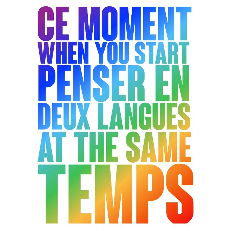 Motif de pensée multilingue en dégradé de couleurs