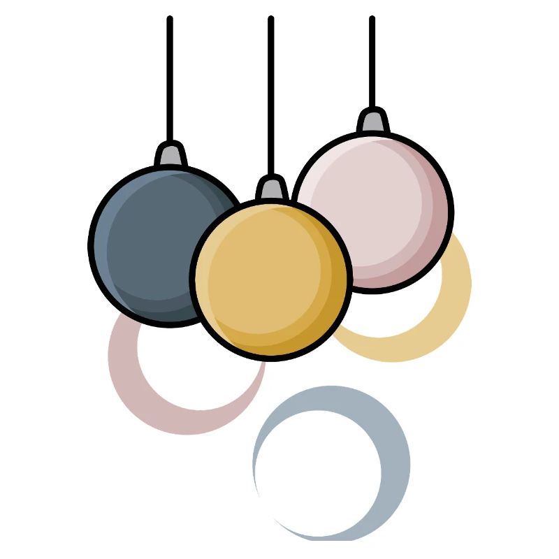 Moderne Weihnachtskugeln