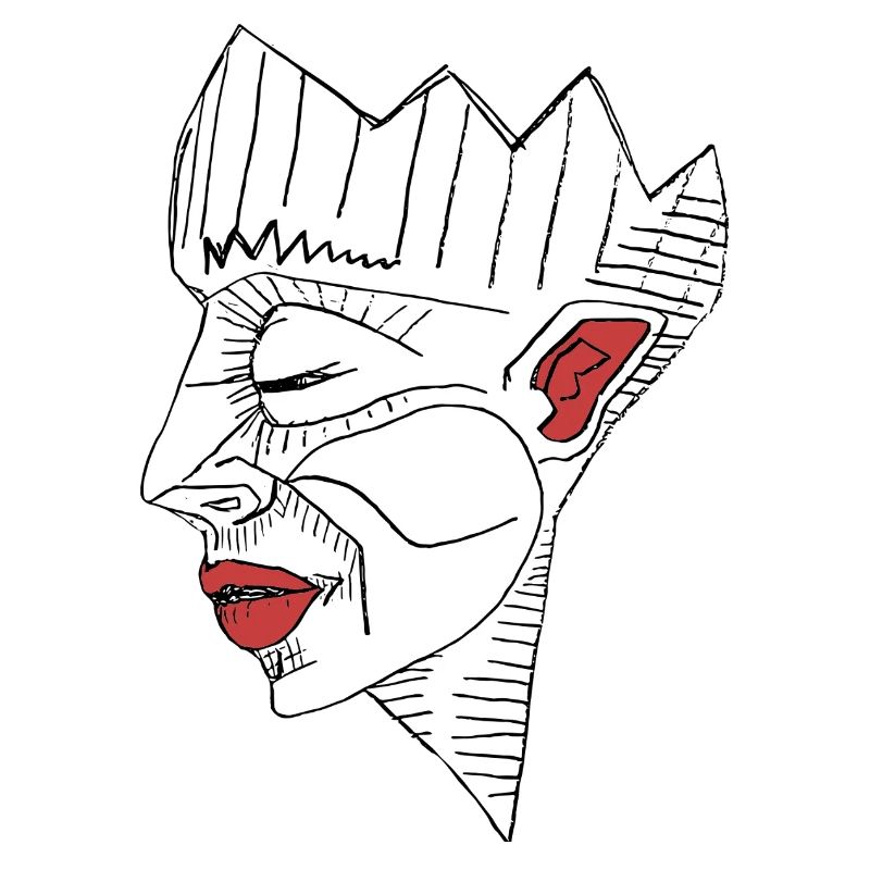 Red lips, silent rage