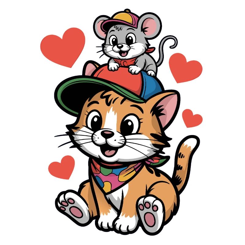 Amitié du chat avec la souris