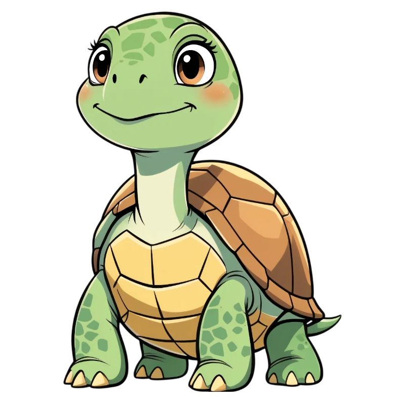 Green Turtle Cartoon Pattern