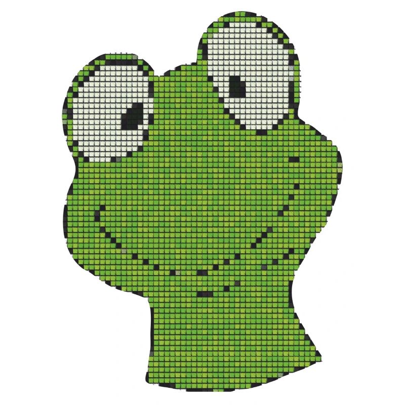 Pixel Frog Green Pixel Smiley