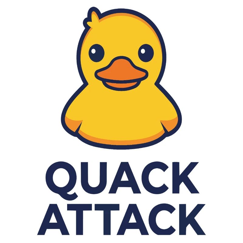 Quack Attack Rubber Duck Graphic