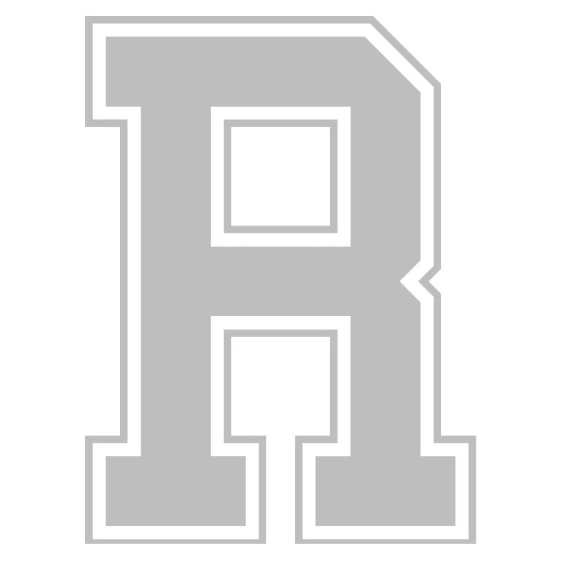 Monogramme Bleu Gris Maison du Collège Initiale R