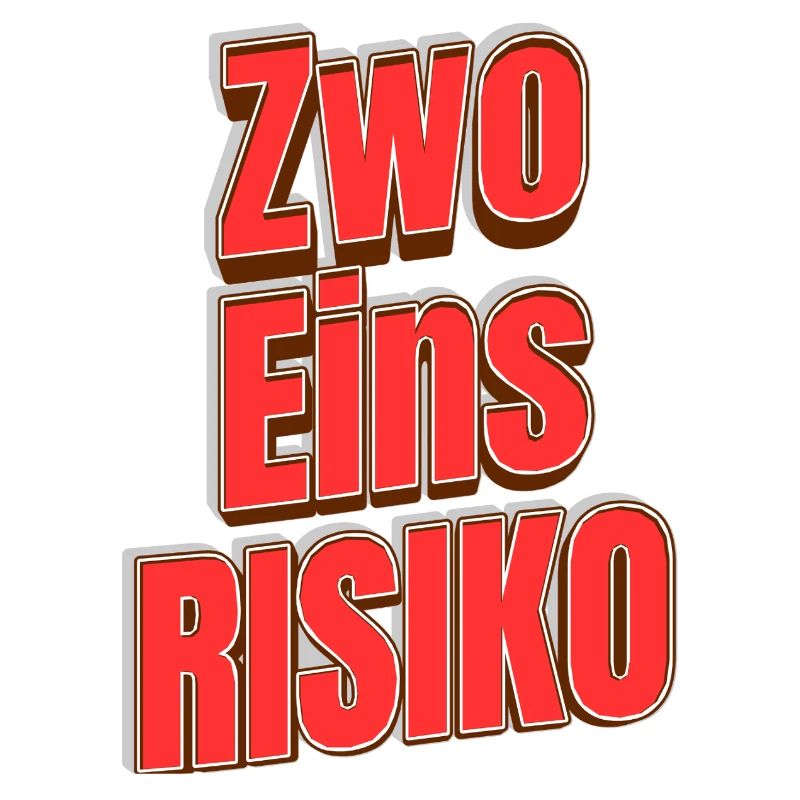Zwo Eins Risiko Großbuchstaben Typo