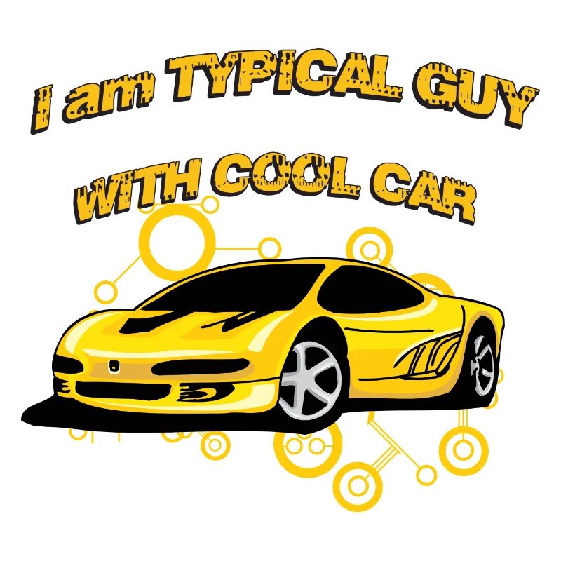 Ich bin Typischer Kerl mit kühlem Auto