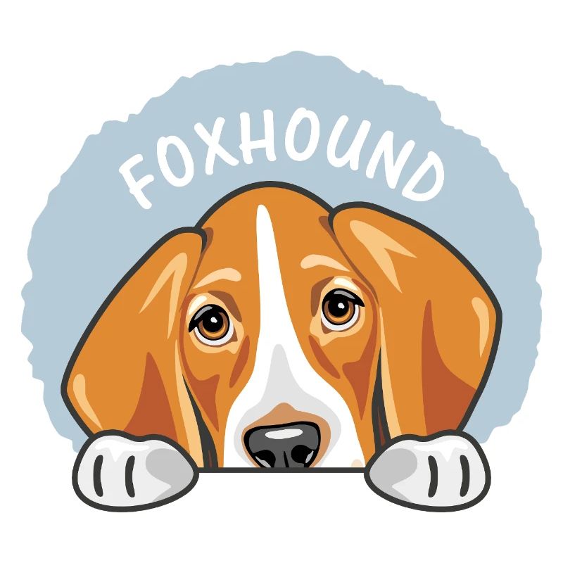Coup d’œil mignon foxhound triste