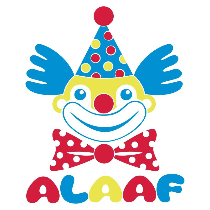 Fasching Karneval Clown ALAAF 1, 2 oder 3 Farben