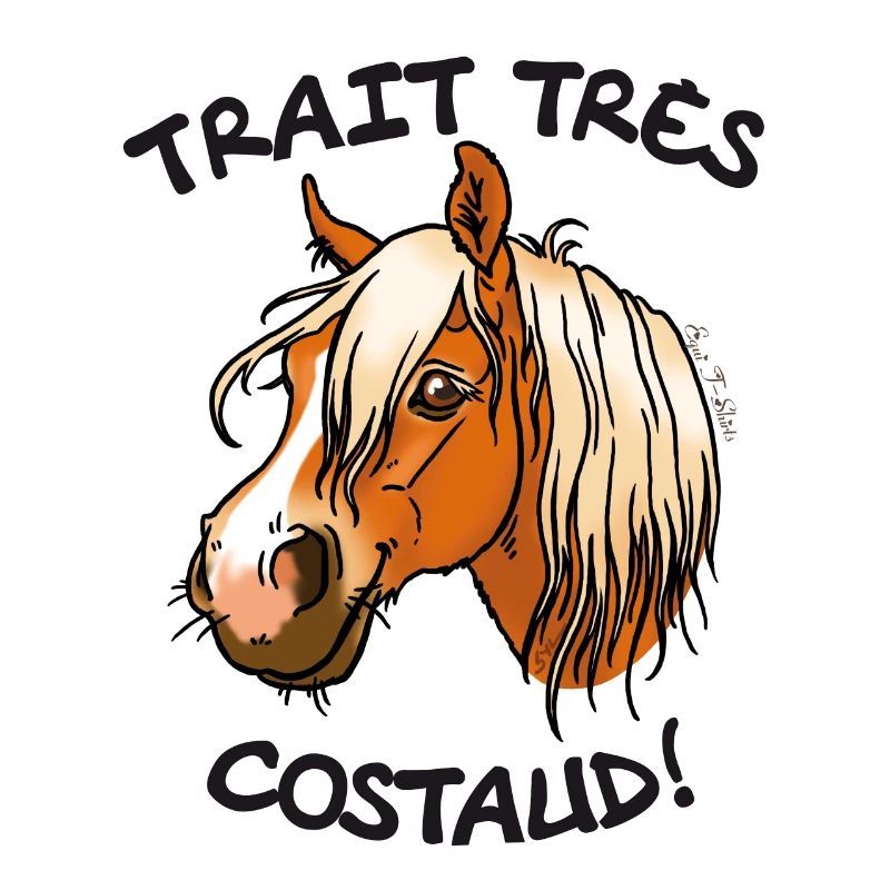 Cheval de trait comtois (texte noir)