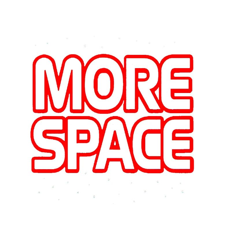 Plus de texte néon spatial