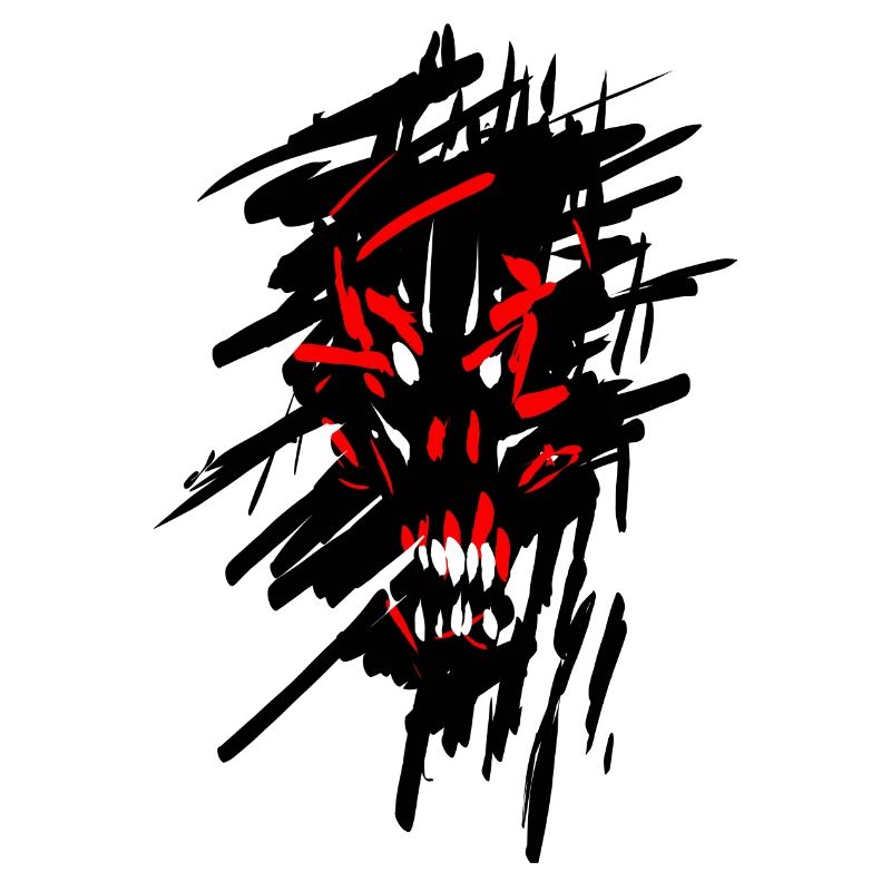 Diable horreur graffiti
