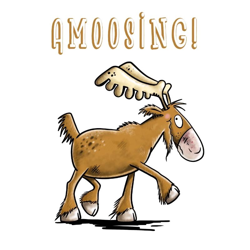 Amoosing Moose I Comic I Cadeau Amusant I Moose