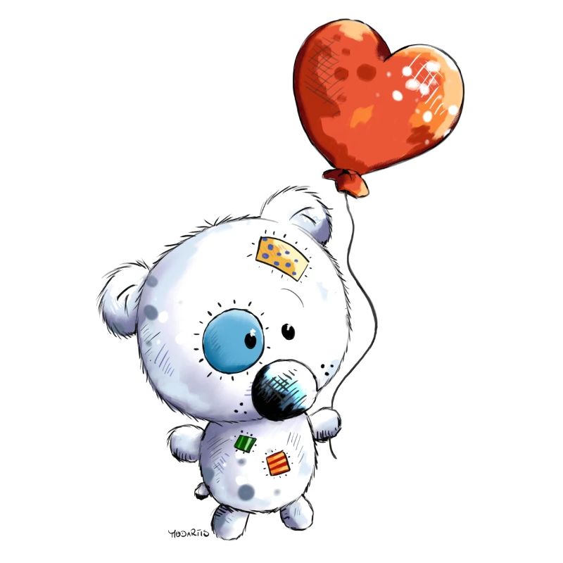 Teddy with balloon
