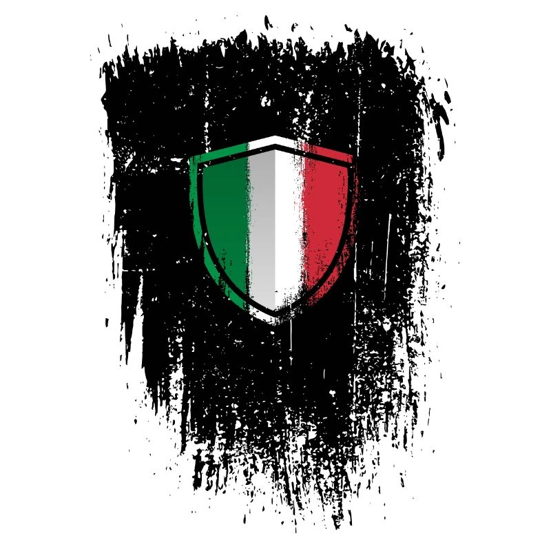 Bouclier du drapeau italien vieilli