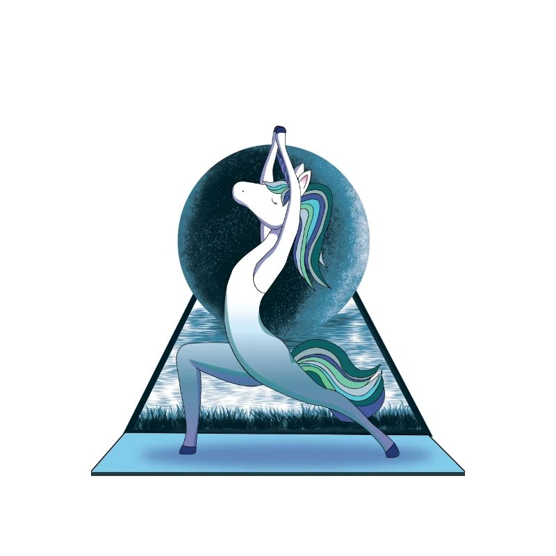 Licorne méditatrice – Équilibre et tranquillité