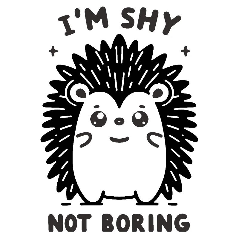 Hérisson noir timide