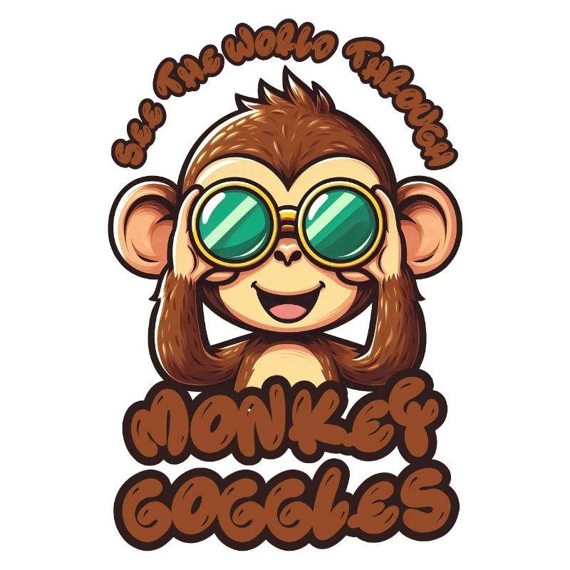 Cute Monkey: See the world through monkey goggles!
